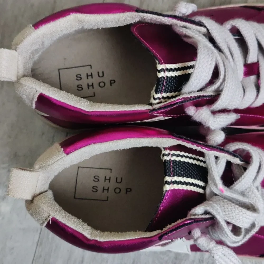 NWT Shu Shop Paulina bright pink star shoes